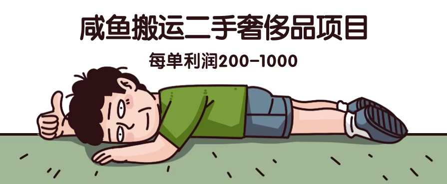 咸鱼搬运二手奢侈品项目，蓝海项目，每单利润200-1000 - 天能资源