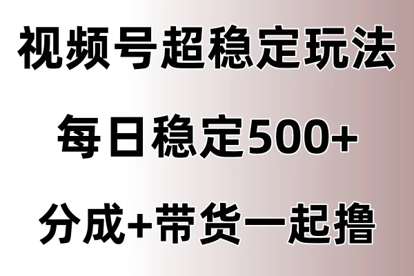 视频号超稳定赛道，长久不衰，单日稳定500+ - 天能资源