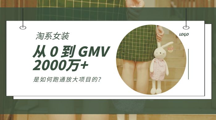 淘系女装，从 0 到 GMV 2000万+，我是如何跑通放大项目的？ - 天能资源