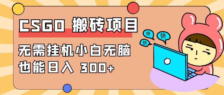 最新 CSGO 游戏搬砖项目，无需挂机小白无脑也能日入 300+ - 天能资源