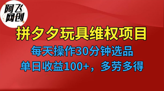 仅揭秘：拼多多 3C 玩具维权项目，一天操作半小时，稳定收入 100+ - 天能资源