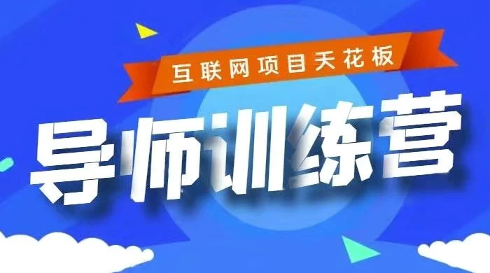 《导师训练营》互联网项目的天花板，小白月入2w - 天能资源