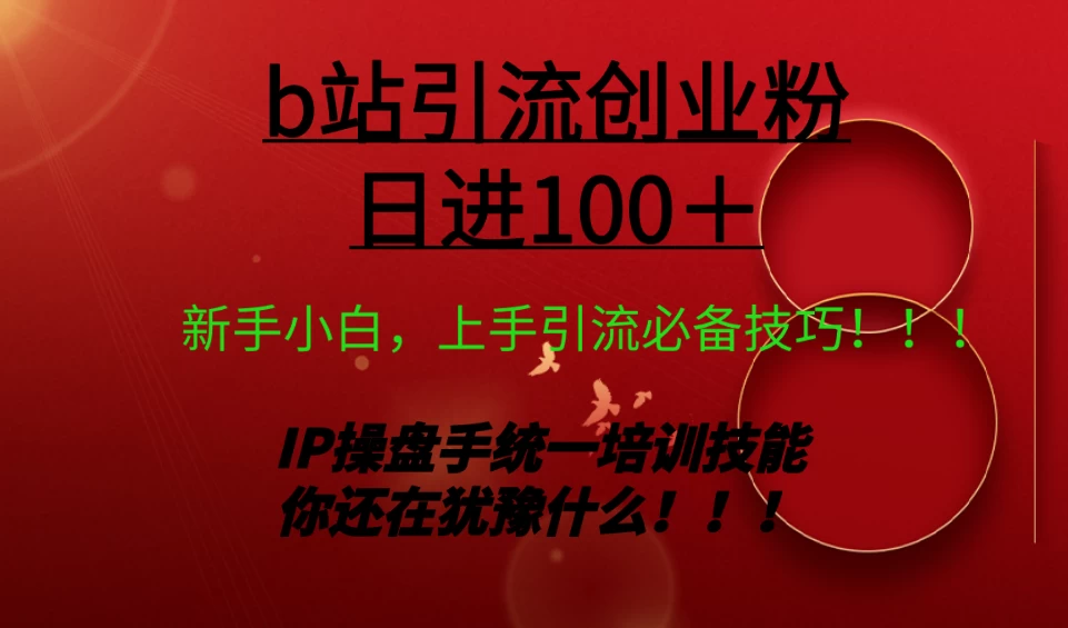 日引创业粉 100+ b 站全套打法【实操教学】不容错过 - 天能资源