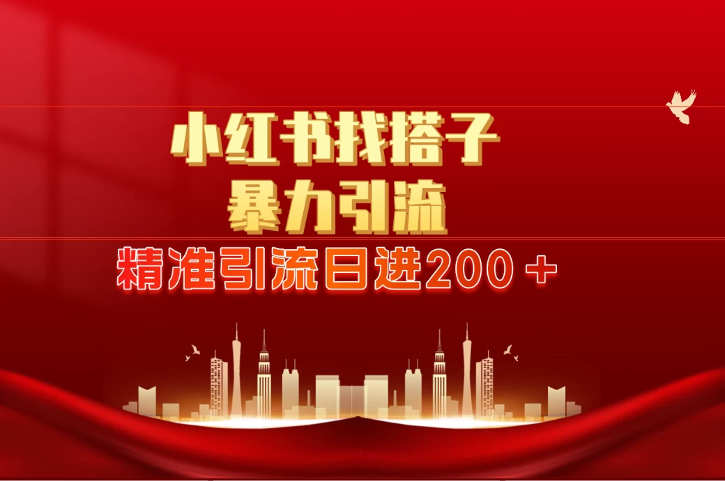 2024最新小红署引流思路，日进300＋，暴力引流+锁粉 - 天能资源