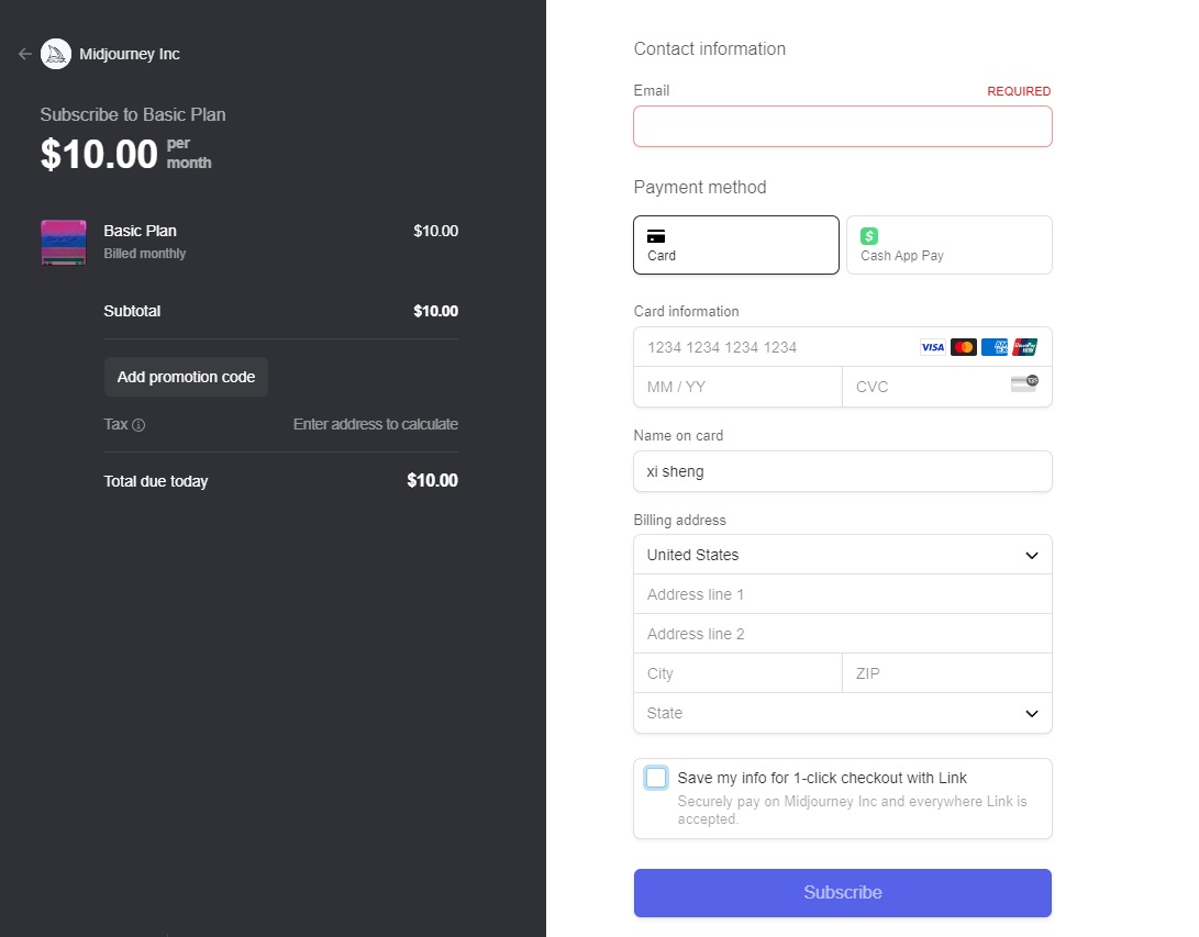 保姆级教程:注册 Midjourney 并开通付费订阅功能 保姆级教程:注册 Midjourney 并开通付费订阅功能