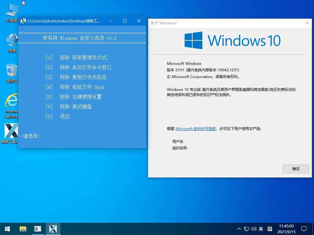 图片[2] - 小修 Windows 10 21H1(19043.1237) 精简优化版 - 天能资源