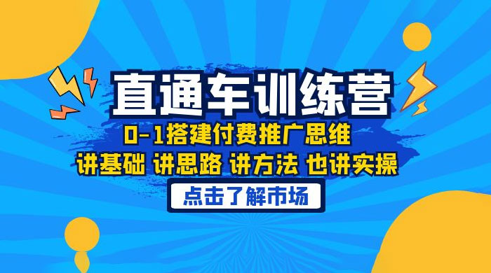 淘系直通车训练课：搭建付费推广思维，讲基础讲思路讲方法也讲实操 - 天能资源