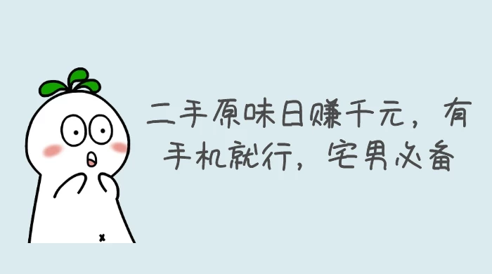 二手原味日赚千元，有手机就行，宅男必备【揭秘】 - 天能资源