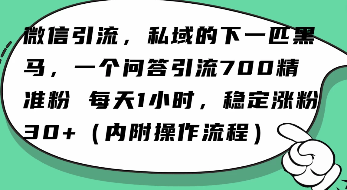 利用 AI 回答微信“问一问”，私域的下一匹黑马，一个问答引流 100 精准粉 - 天能资源