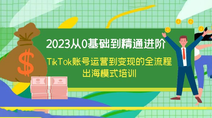 2023 从 0 基础到精通进阶，TikTok 账号运营到变现的全流程出海模式培训 - 天能资源