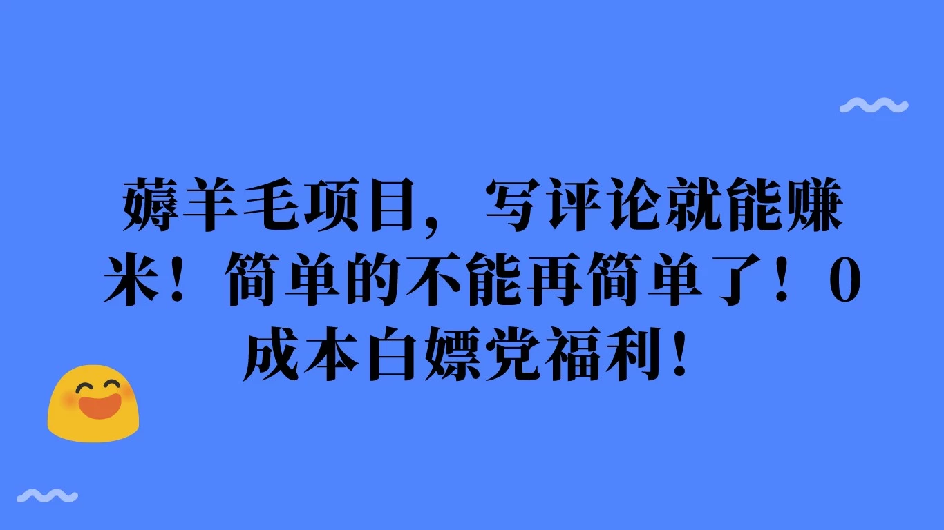 薅羊毛项目，写评论就能赚米！简单的不能再简单了！0成本白嫖党福利！ - 天能资源