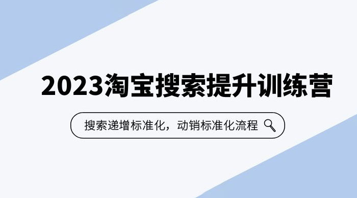 2023 淘宝搜索 · 提升训练营：搜索·递增标准化，动销标准化流程 - 天能资源