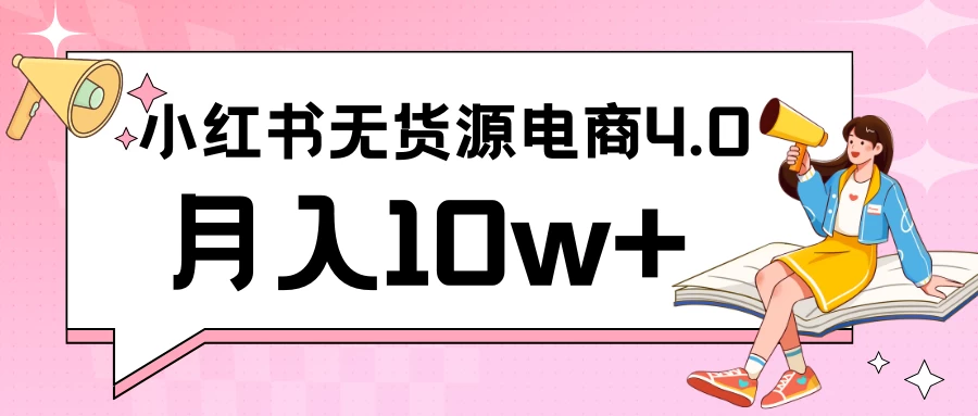 小红书新电商实战 无货源实操从0到1月入10w+ 联合抖音放大收益 - 天能资源