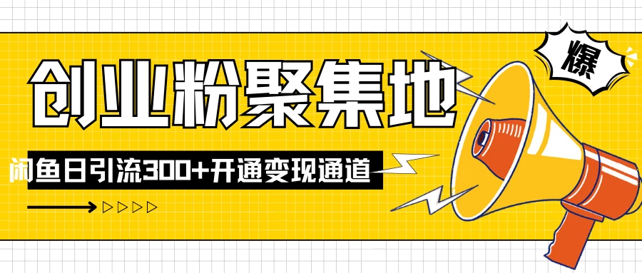 导师IP计划如何跑通闲鱼，日入创业粉300+，开通变现渠道 - 天能资源