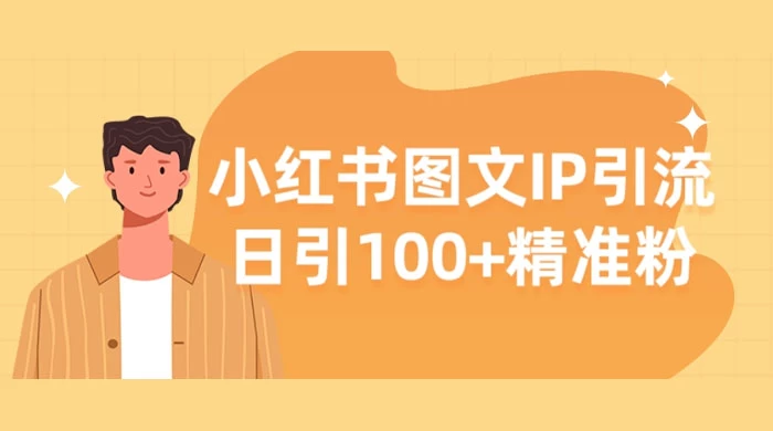 小红书图文 IP 引流，日引 100+ 精准粉【揭秘】 - 天能资源
