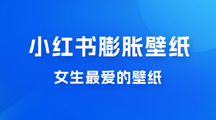 小红书膨胀壁纸项目玩法，女生最爱的壁纸，0 门槛新手也可操作日入 300+ - 天能资源