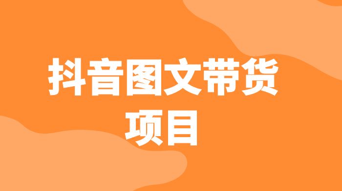 抖音图文带货项目：操作简单无门槛，适合小白 - 天能资源