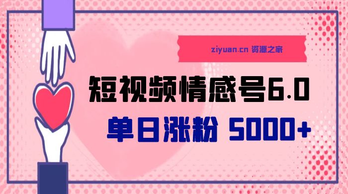 短视频情感号 6.0：单日涨粉 5000+，单条作品变现 300+ - 天能资源